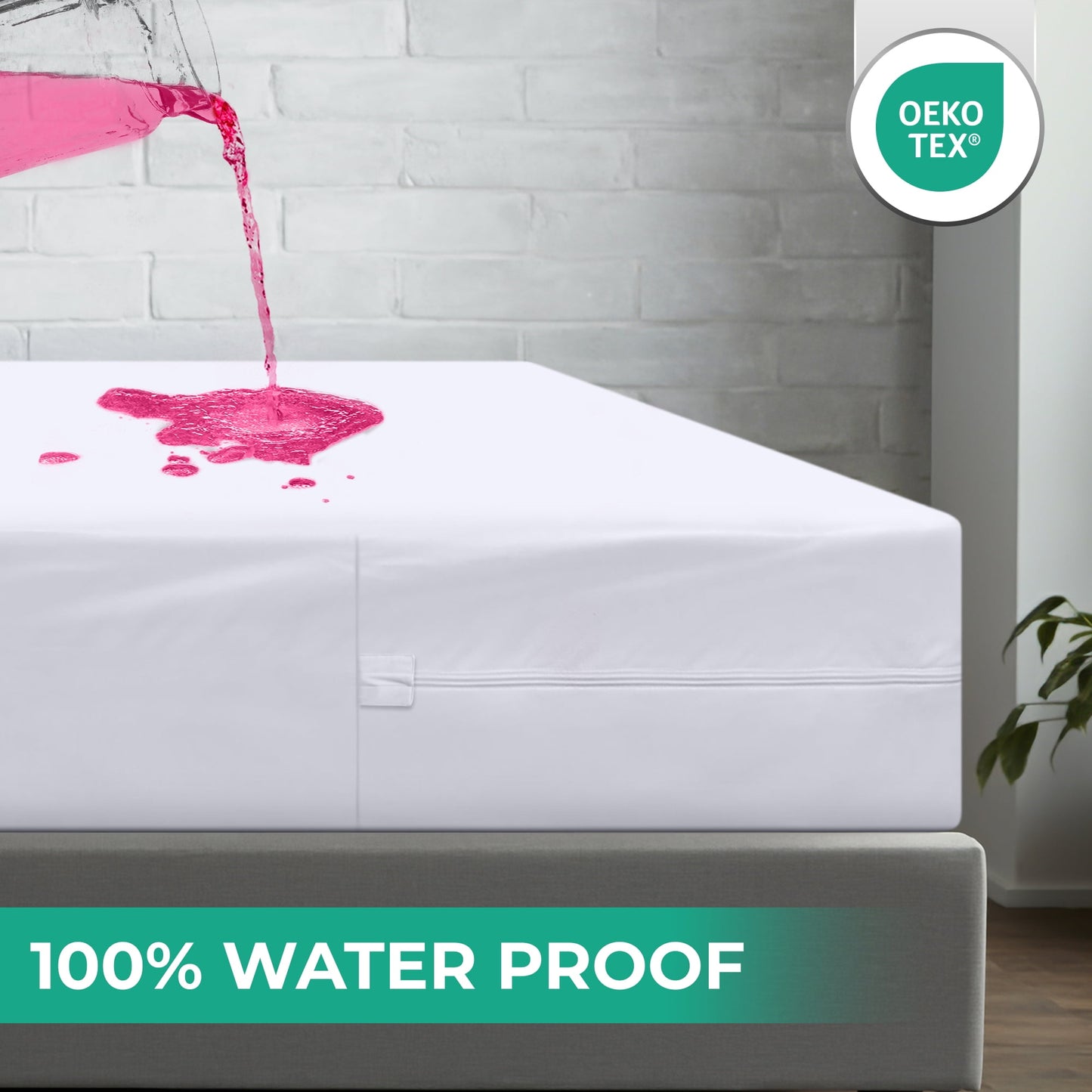 Utopia Bedding Zippered Mattress Encasement Waterproof and Bed Bug Proof Six-Sided Protector