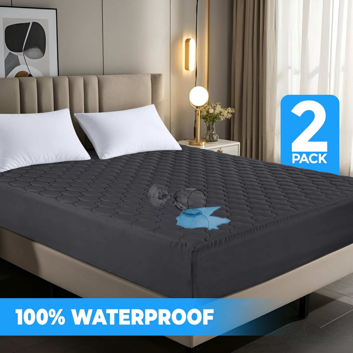 Utopia Bedding Quilted Mattress Protector Full Size White Pack of 1, Microfiber Fitted Mattress Topper Deep Pocket up to 16 inches, Machine Washable Mattress Pad