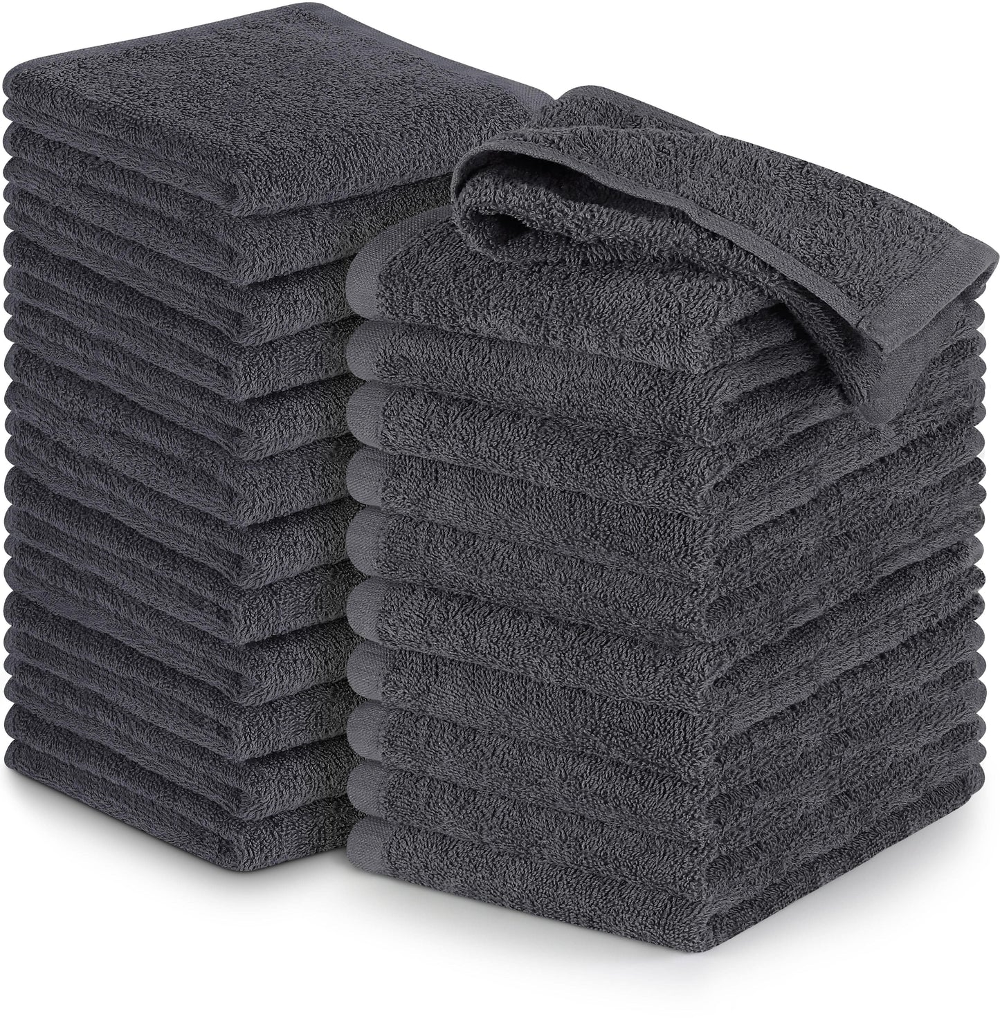 Utopia Towels Wash Cloths Ultra Soft & Extra Absorbent Wash Rags 100% Cotton 12x12" Multipurpose Kitchen Hand Salon Bathroom Spa Gym Face Towels