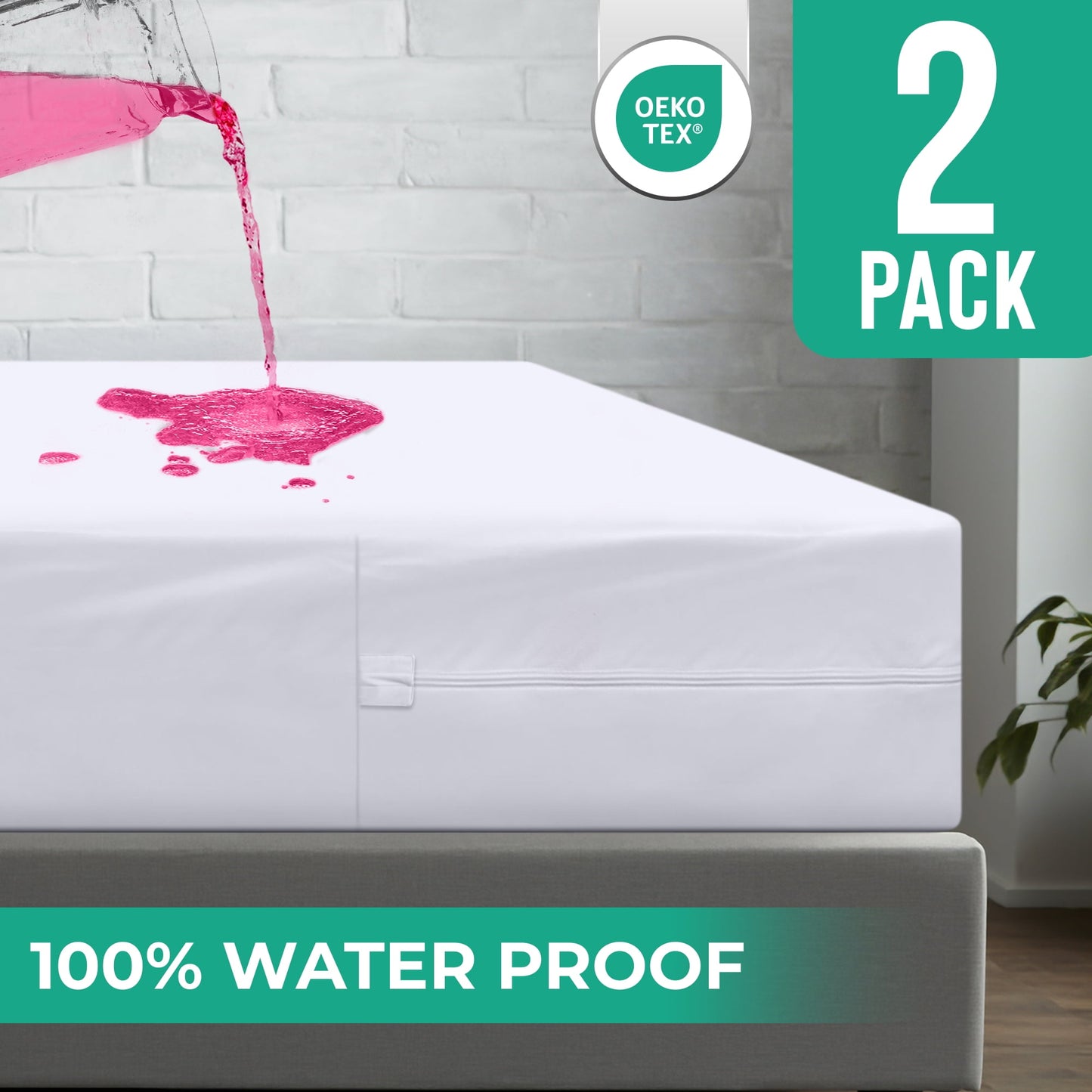 Utopia Bedding Zippered Mattress Encasement Waterproof and Bed Bug Proof Six-Sided Protector