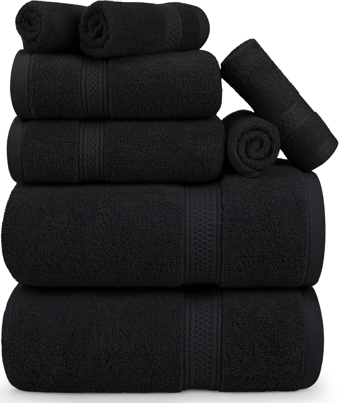 Utopia TowelsPremium Towel Set Bath Towels Hand Towels and Wash Cloths 610 GSM 100% Ring Spun Cotton Highly Absorbent Towels for Bathroom Gym Hotel and Spa