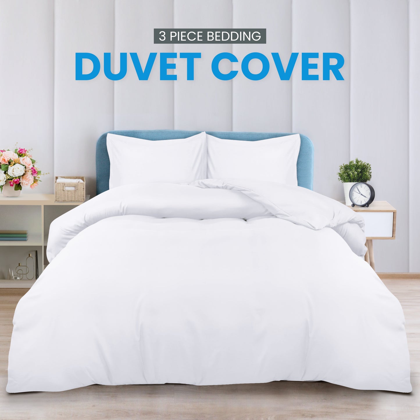 Utopia Bedding Duvet Cover Full White 1 Duvet Cover with 2 Pillow Shams 80 X 90 Inches