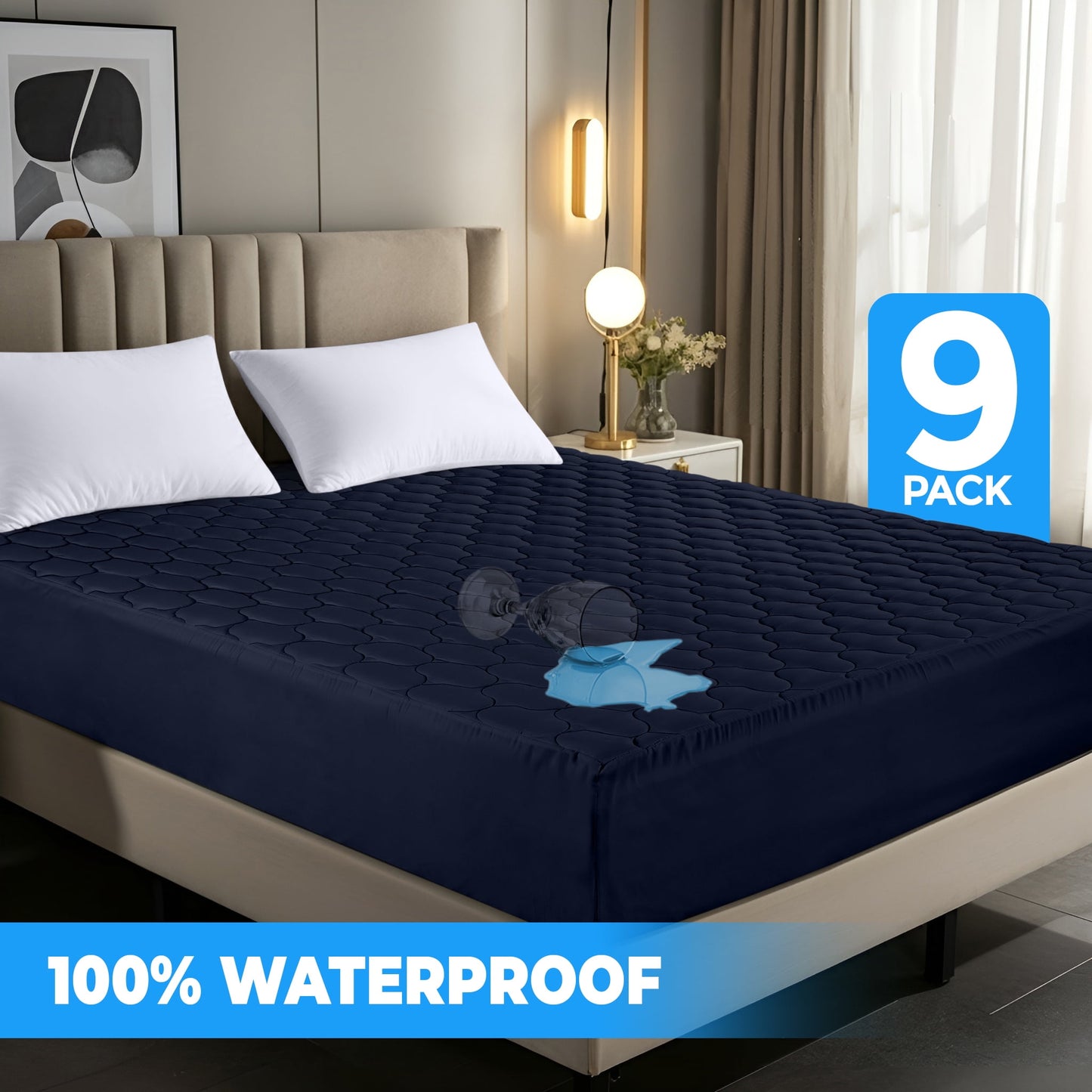 Utopia Bedding Quilted Mattress Protector Full Size White Pack of 1, Microfiber Fitted Mattress Topper Deep Pocket up to 16 inches, Machine Washable Mattress Pad