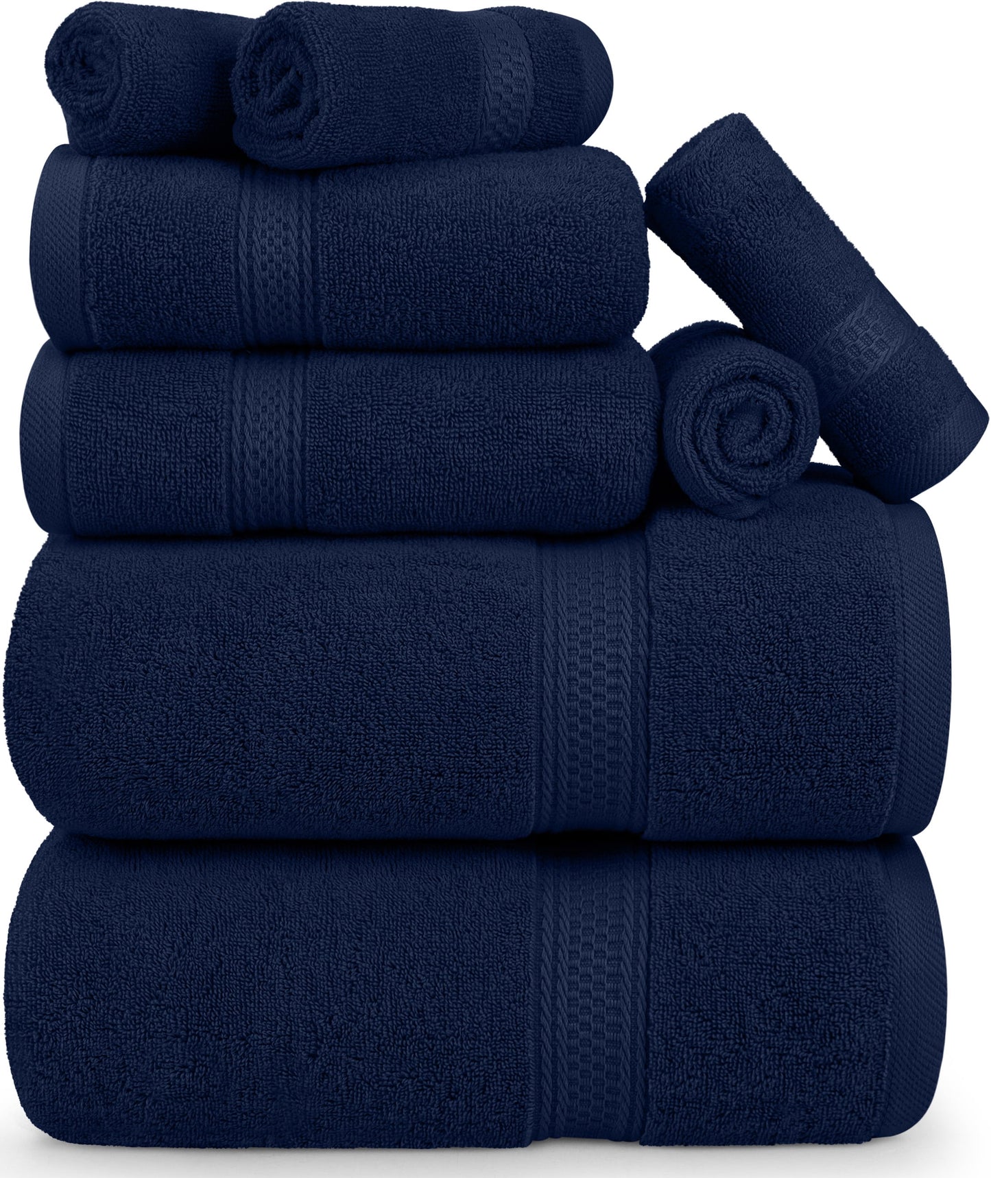 Utopia TowelsPremium Towel Set Bath Towels Hand Towels and Wash Cloths 610 GSM 100% Ring Spun Cotton Highly Absorbent Towels for Bathroom Gym Hotel and Spa