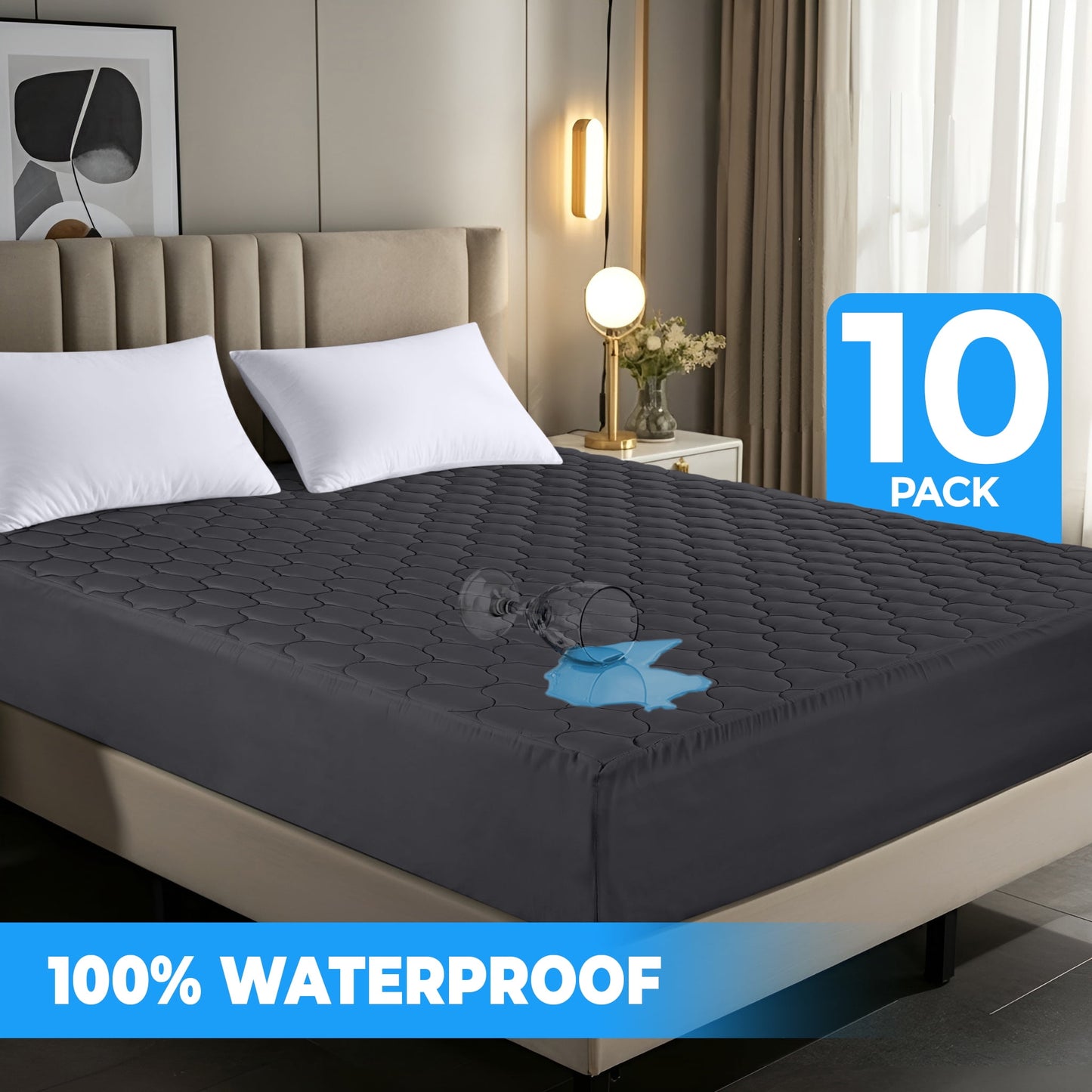 Utopia Bedding Quilted Mattress Protector Full Size White Pack of 1, Microfiber Fitted Mattress Topper Deep Pocket up to 16 inches, Machine Washable Mattress Pad