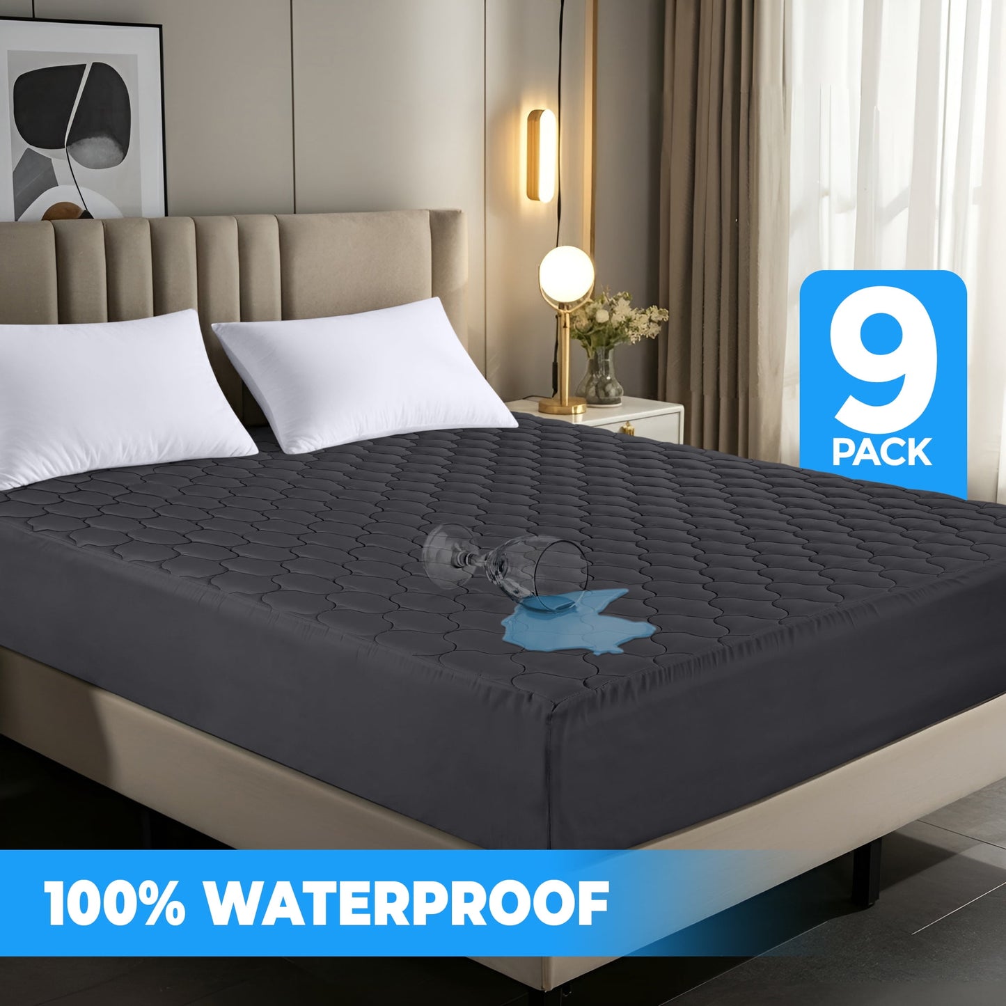 Utopia Bedding Quilted Mattress Protector Full Size White Pack of 1, Microfiber Fitted Mattress Topper Deep Pocket up to 16 inches, Machine Washable Mattress Pad