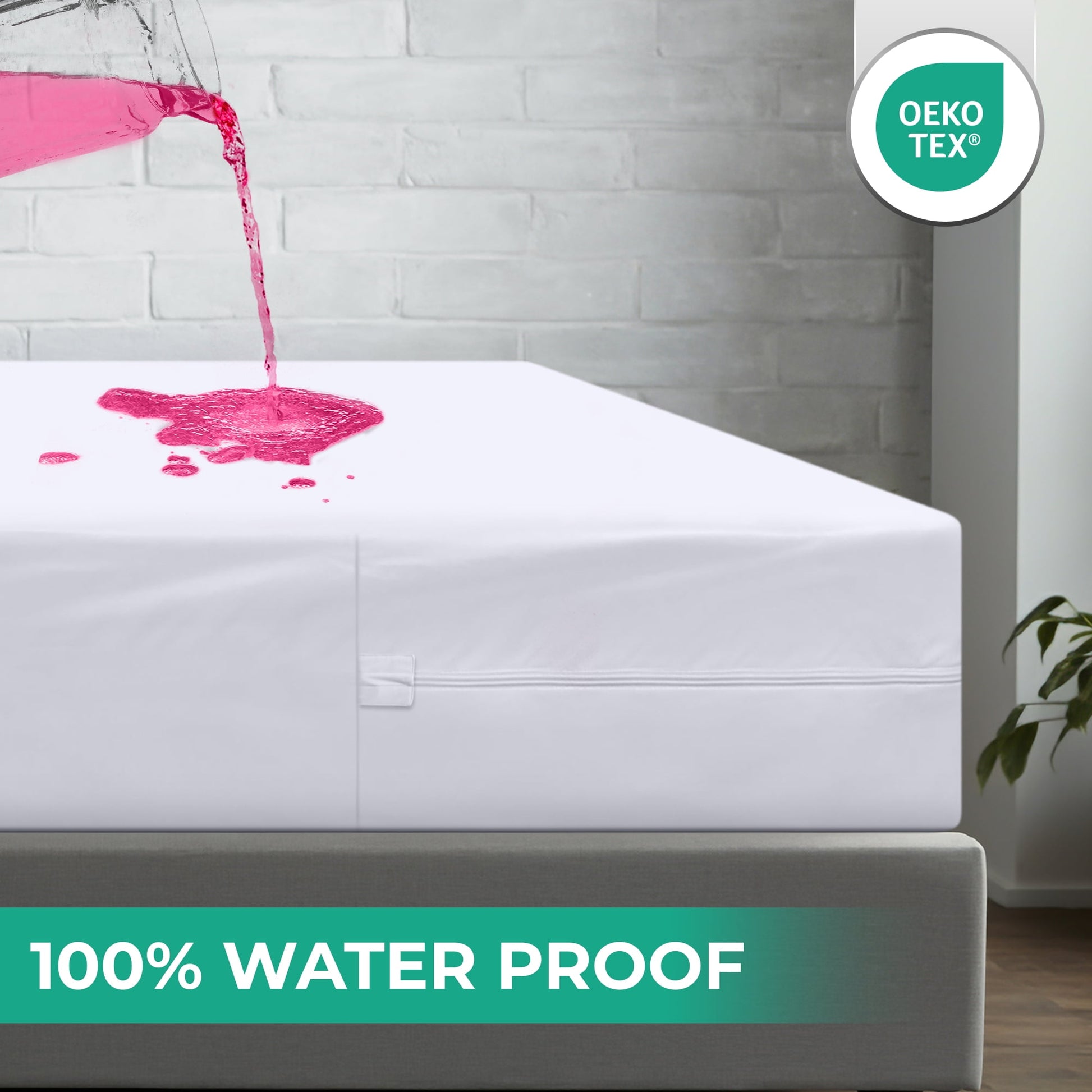Utopia Bedding Zippered Mattress Encasement  Waterproof and Bed Bug Proof Six-Sided Protector