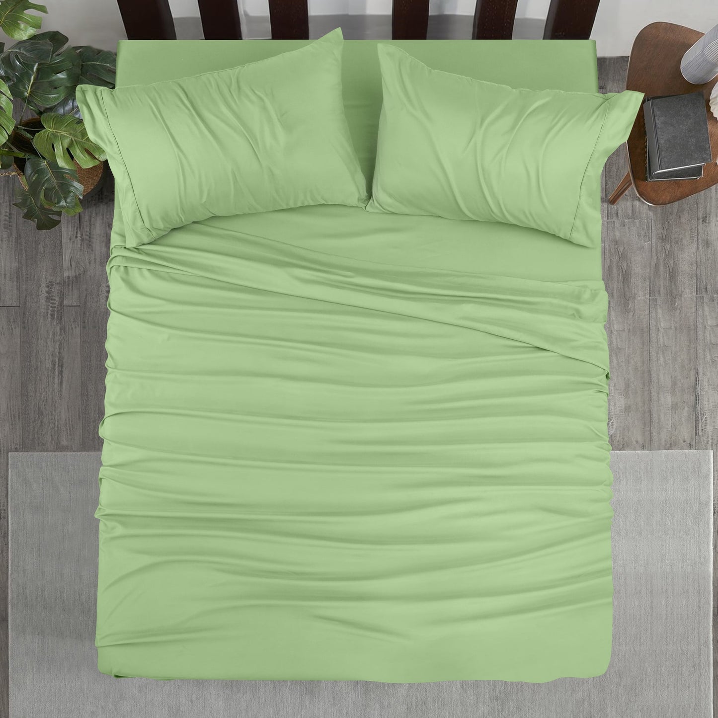 Utopia Bedding Solid Bed Sheets Set For Adults - Microfiber, Fade Resistant 