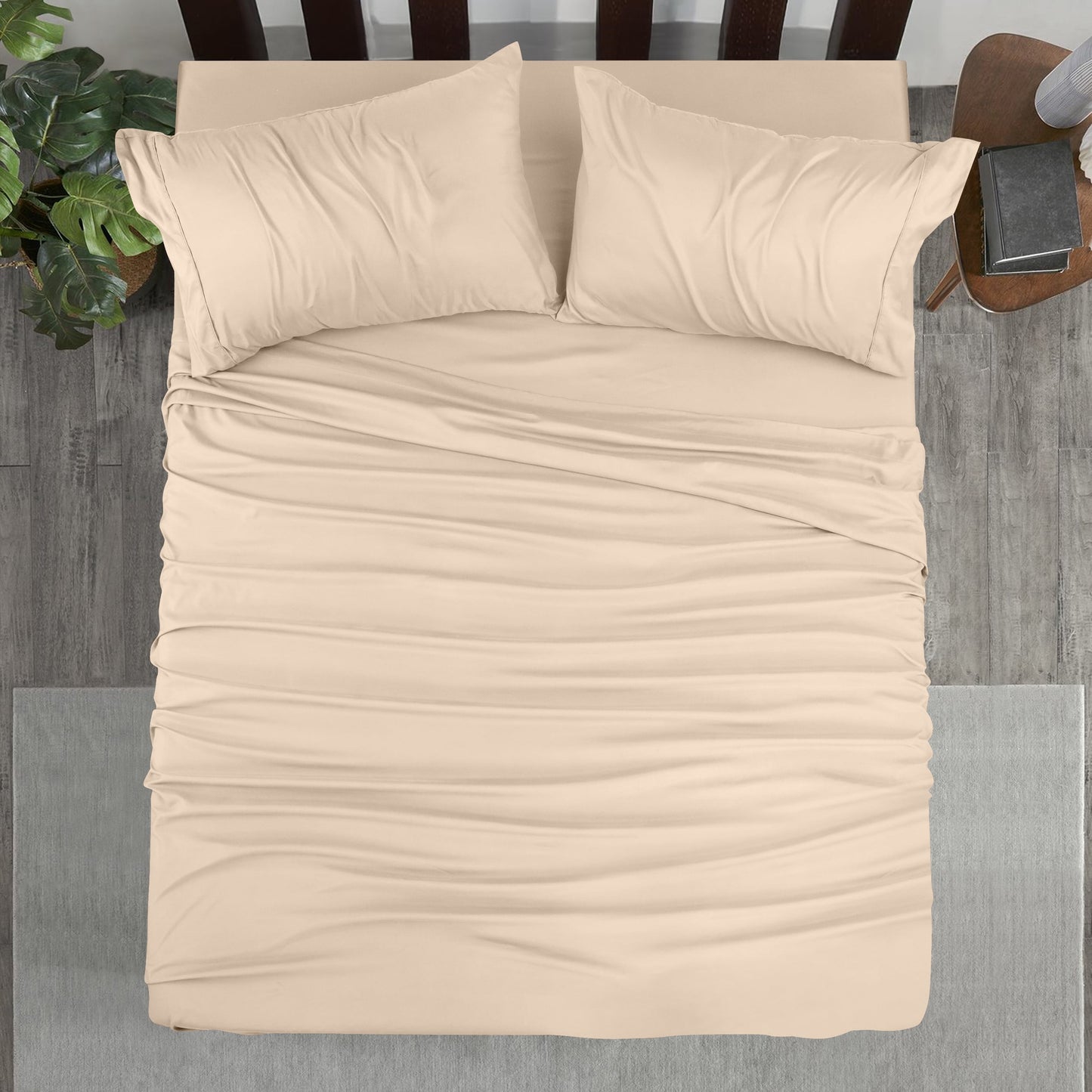 Utopia Bedding Solid Bed Sheets Set For Adults - Microfiber, Fade Resistant 