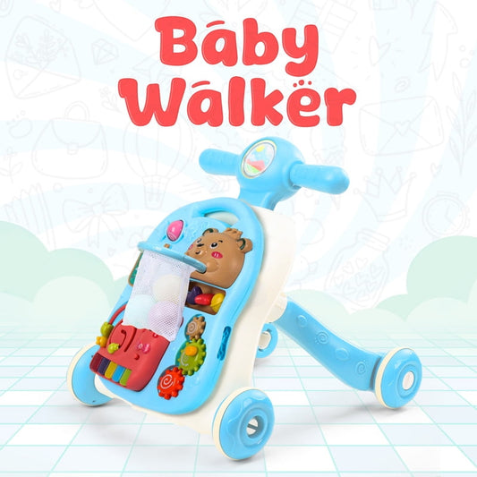 YOLAY 3-in-1 Baby Walker and Activity center for (Girls/Boys) Sit to Stand Learning Walker with Interactive Music Panel for Infants & Toddlers