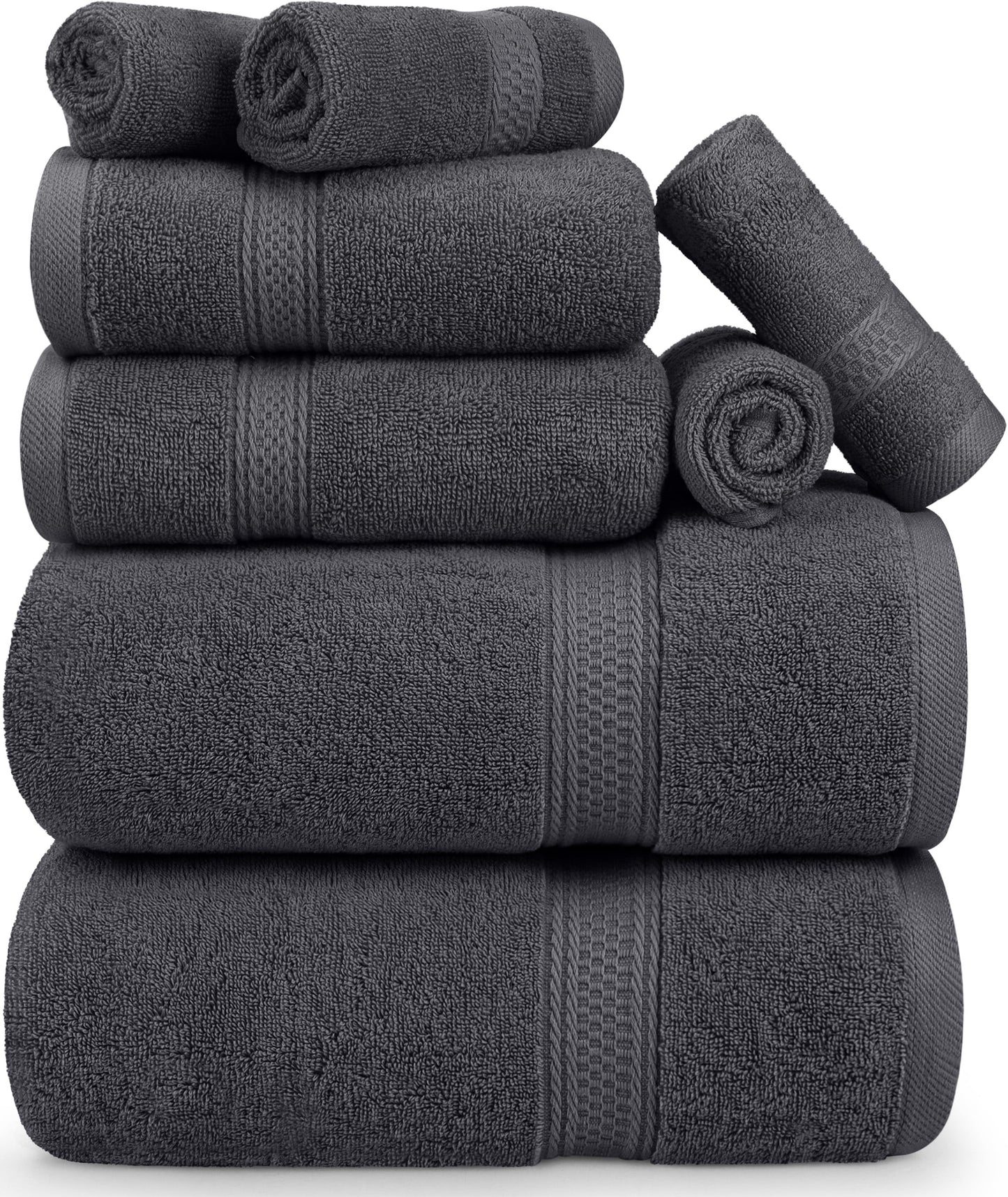 Utopia TowelsPremium Towel Set Bath Towels  Hand Towels and  Wash Cloths 610 GSM 100% Ring Spun Cotton Highly Absorbent Towels for Bathroom Gym Hotel and Spa