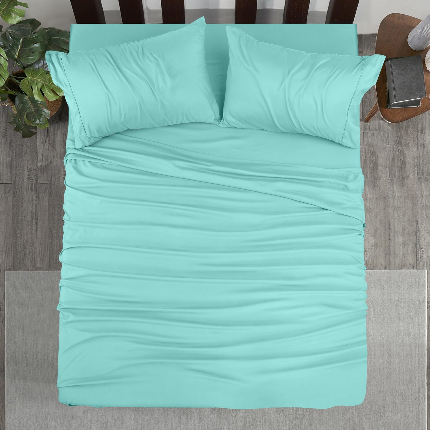 Utopia Bedding Solid Bed Sheets Set For Adults - Microfiber, Fade Resistant 